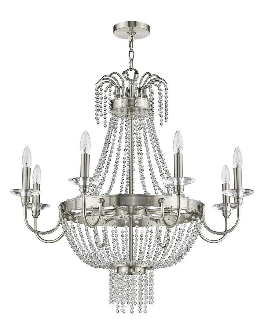Valentina 8-Light Chandelier - Brushed Nickel, Steel