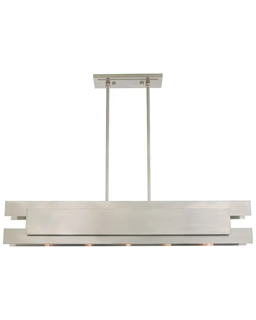 Varick 5 Light Linear Chandelier - Brushed Nickel, Steel
