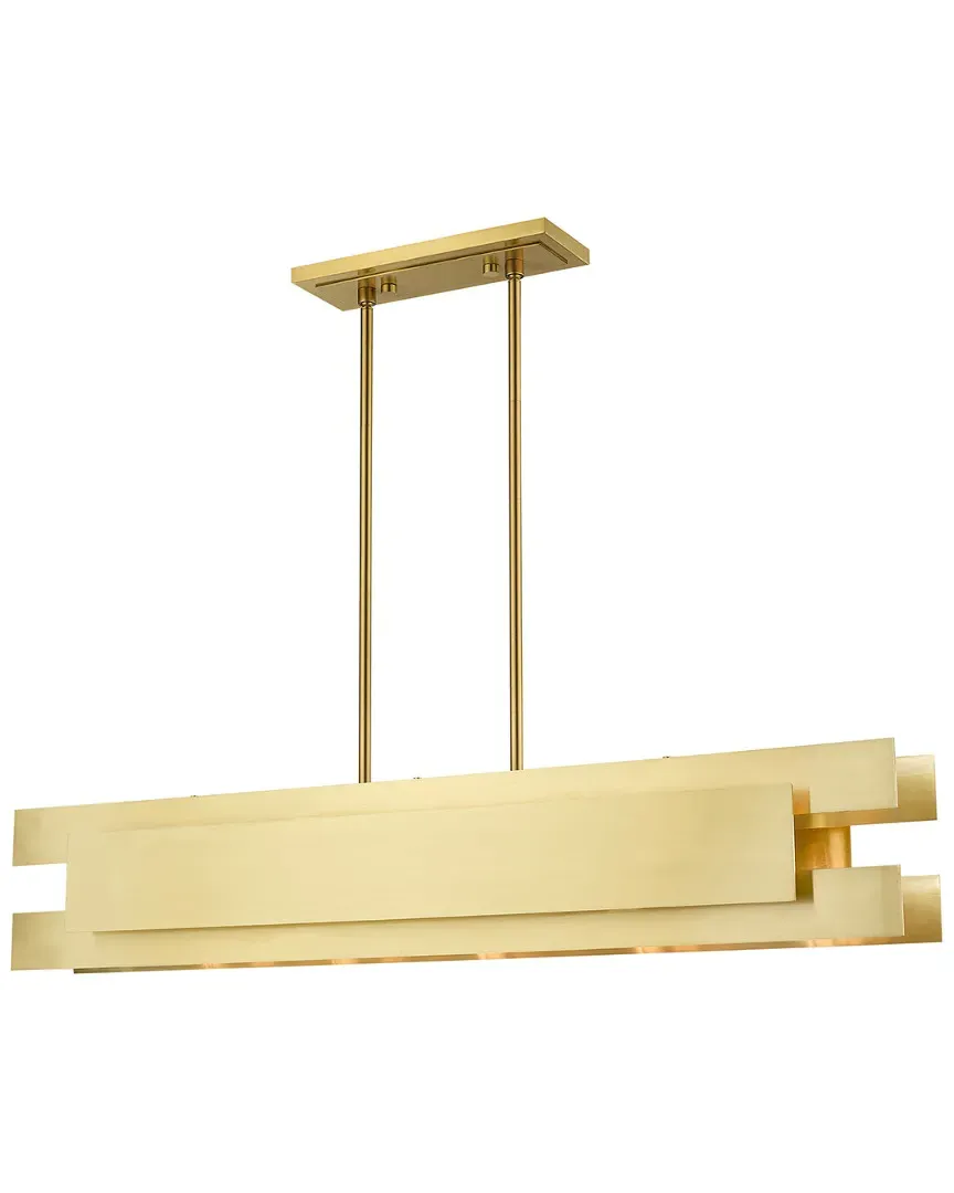 Varick 5 Light Linear Chandelier - Satin Brass