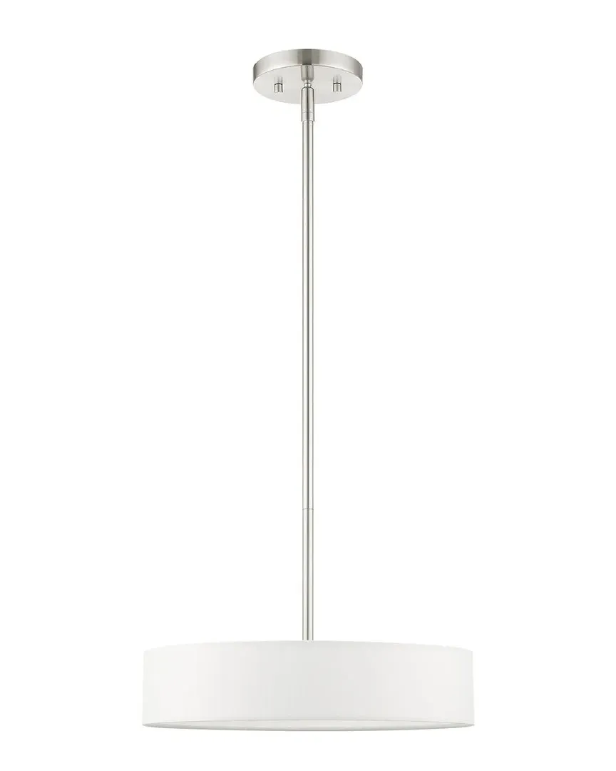 Venlo 4-Light Drum Pendant - Brushed Nickel, Fabric image
