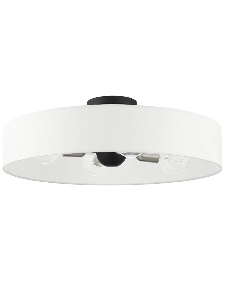 Venlo 4-Light Semi Flush Pendant - Black, Steel