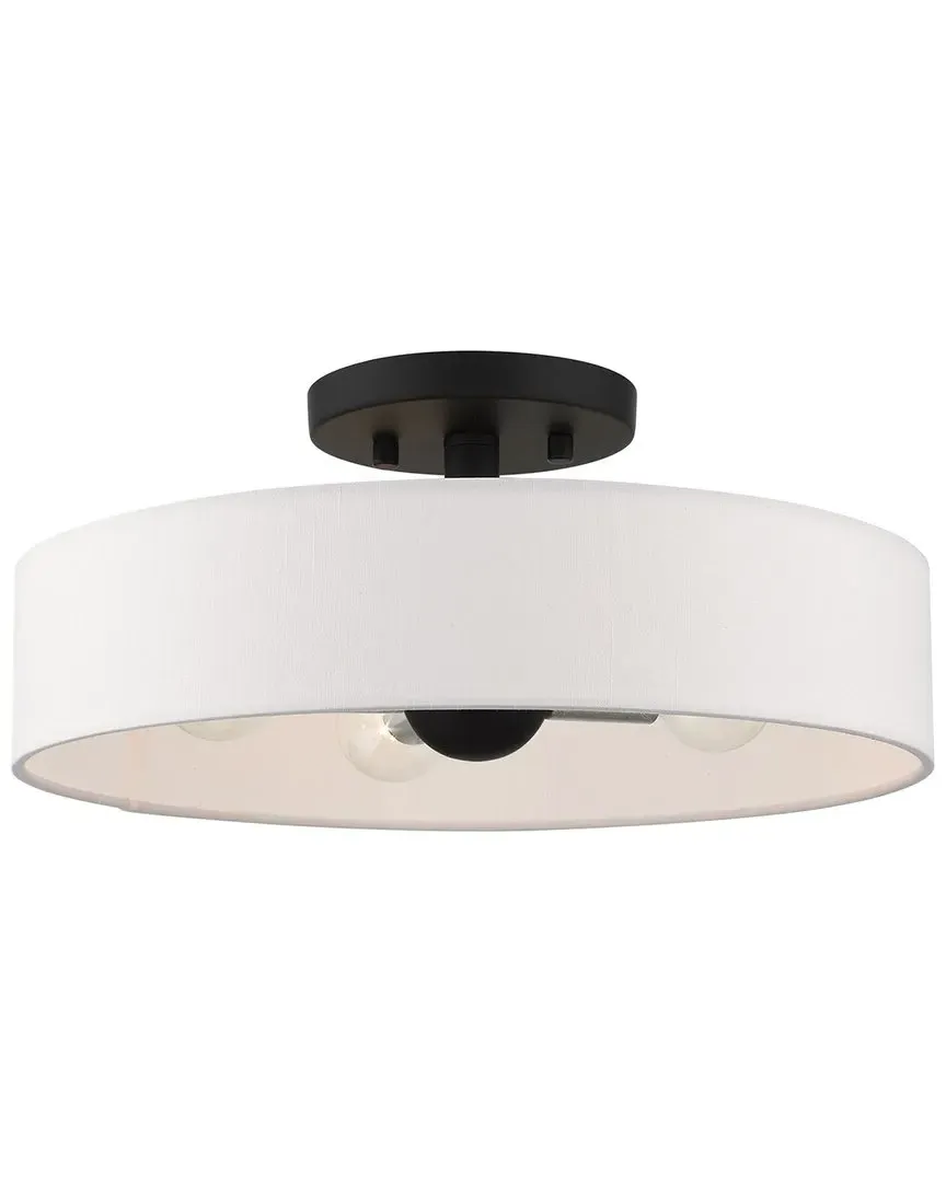 Venlo 4-Light Semi Flush Pendant - Black, Steel