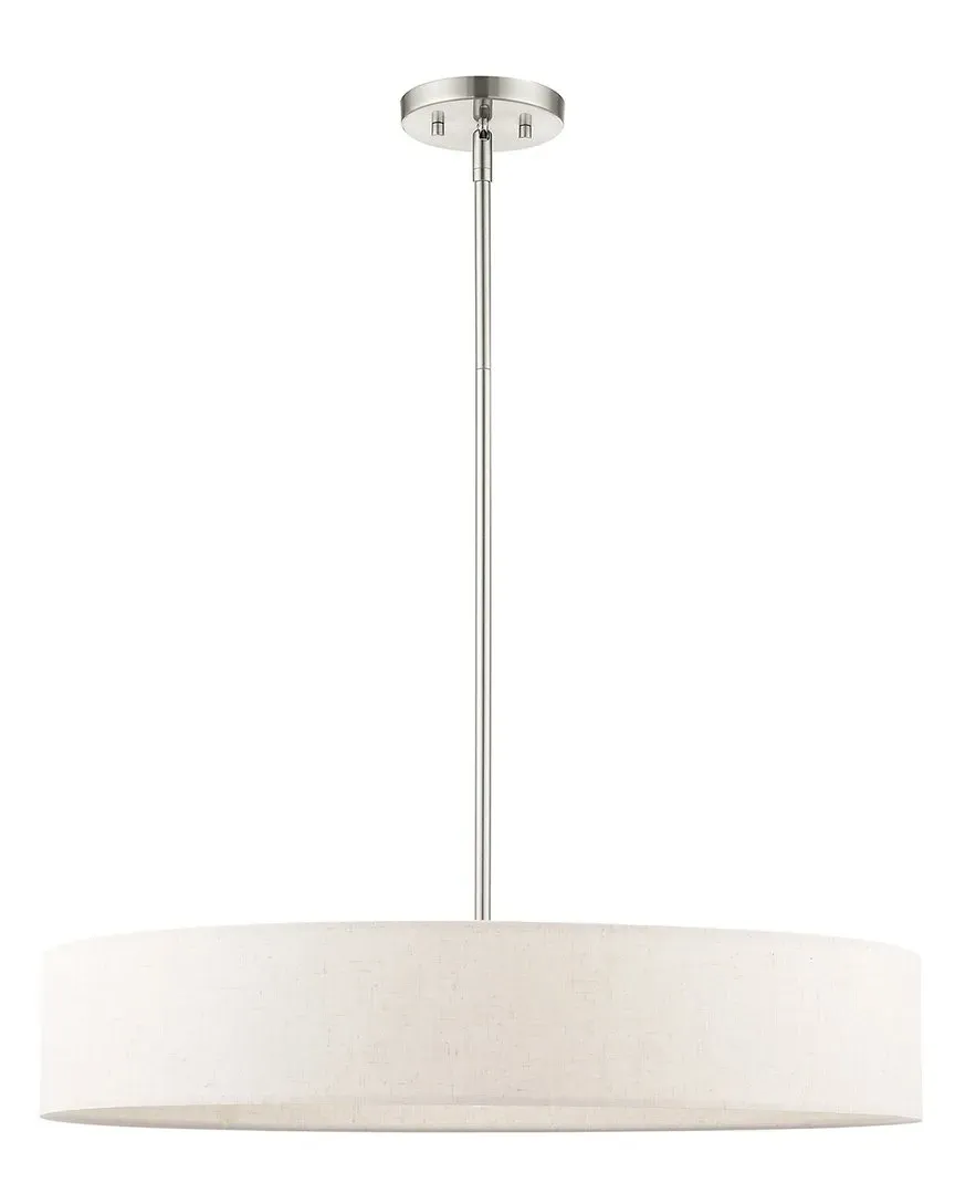 Venlo 5-Light Drum Pendant - Brushed Nickel, Fabric image