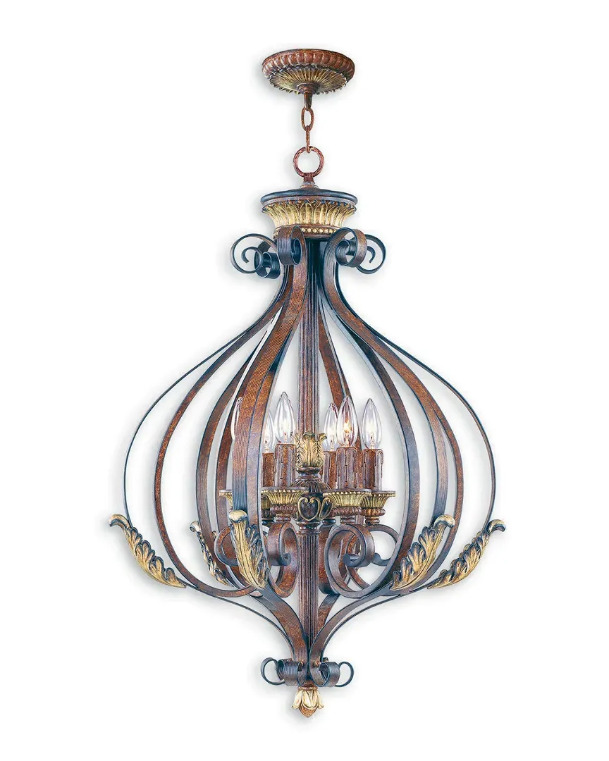 Villa Verona 6-Light Foyer Lantern - Verona Bronze