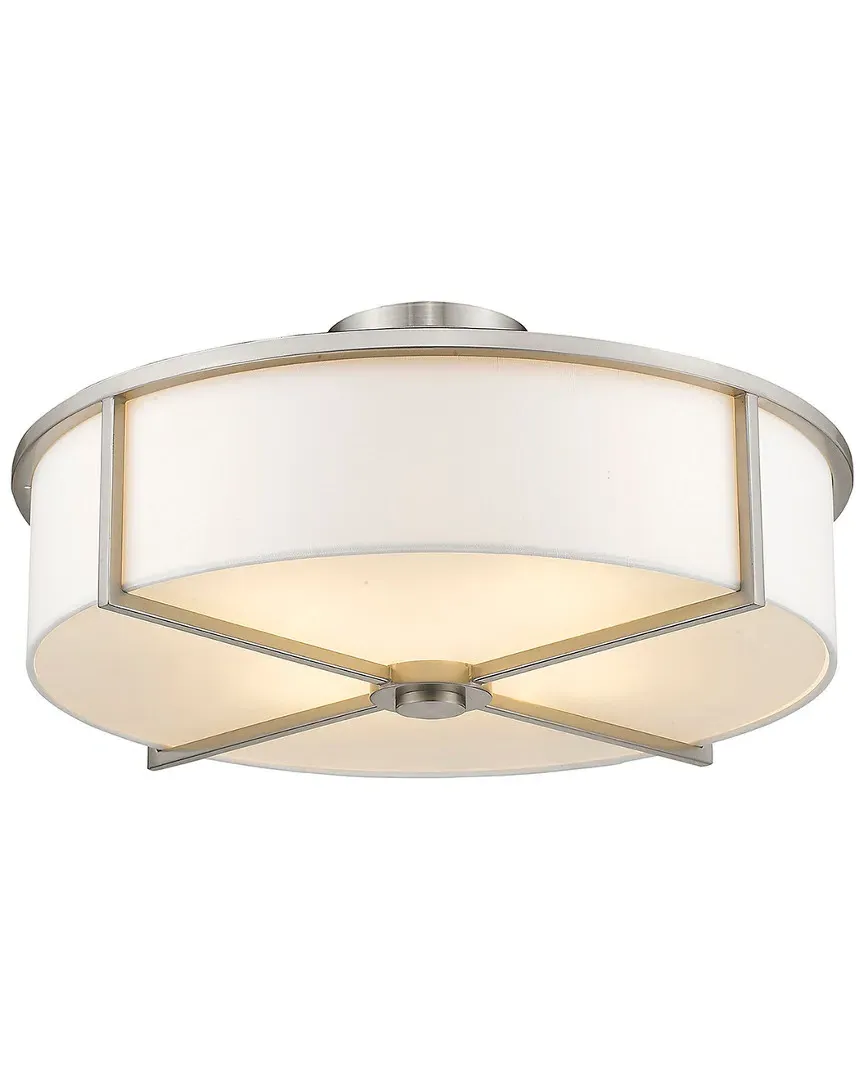 Wesley 4-Light Ceiling Mount - Brushed Nickel, Steel
