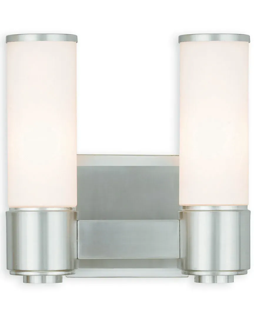 Weston 2-Light Wall Sconce - Brushed Nickel, Steel