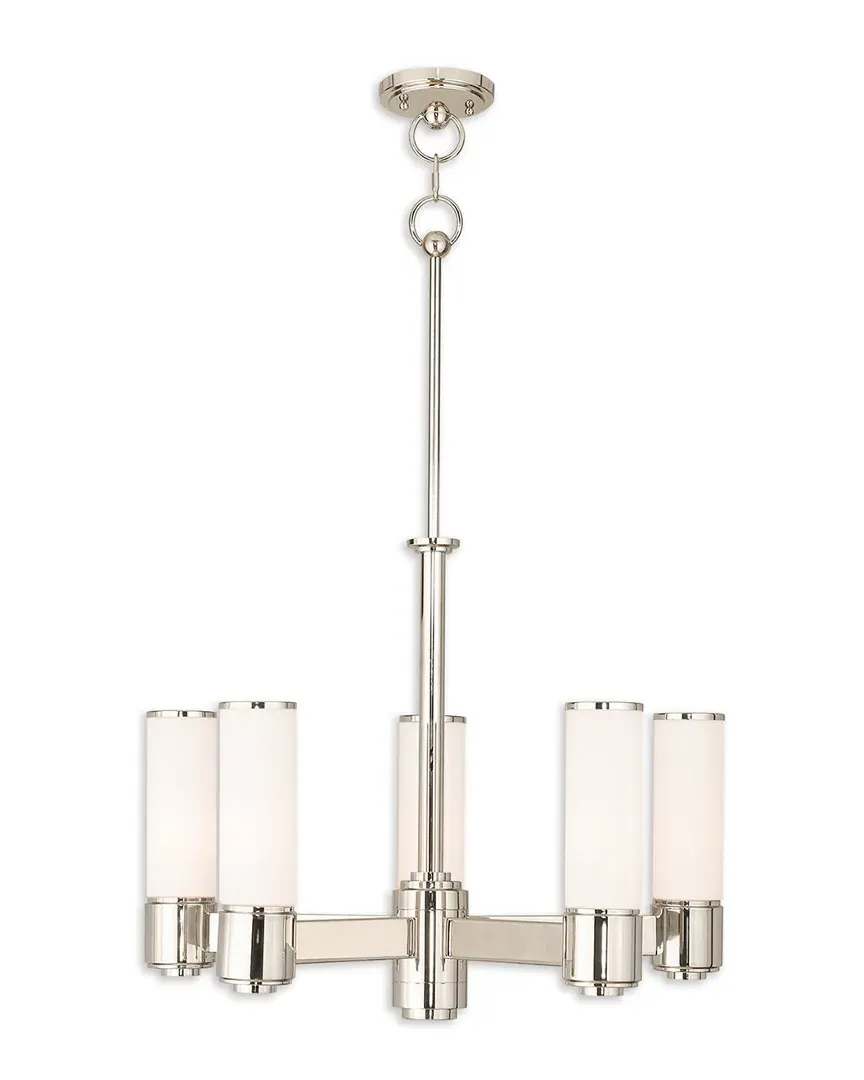 Weston 5-Light Dinette Chandelier - Polished Nickel, Steel