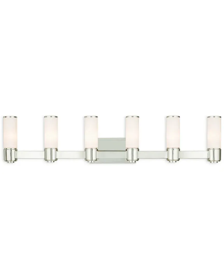 Weston 6-Light Wall Sconce - Polished Nickel, Steel