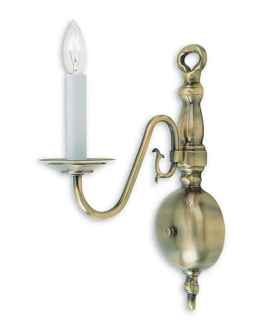 Williamsburgh 1-Light Wall Sconce - Antique Brass, Steel