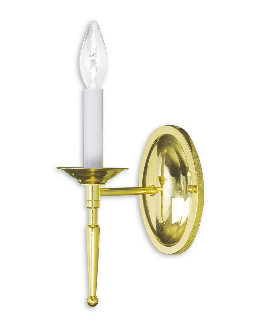 Williamsburgh 1-Light Wall Sconce - Polished Brass, Steel