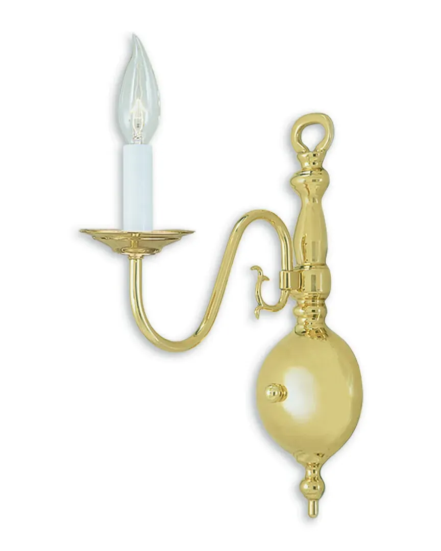 Williamsburgh 1-Light Wall Sconce - Polished Brass, Steel