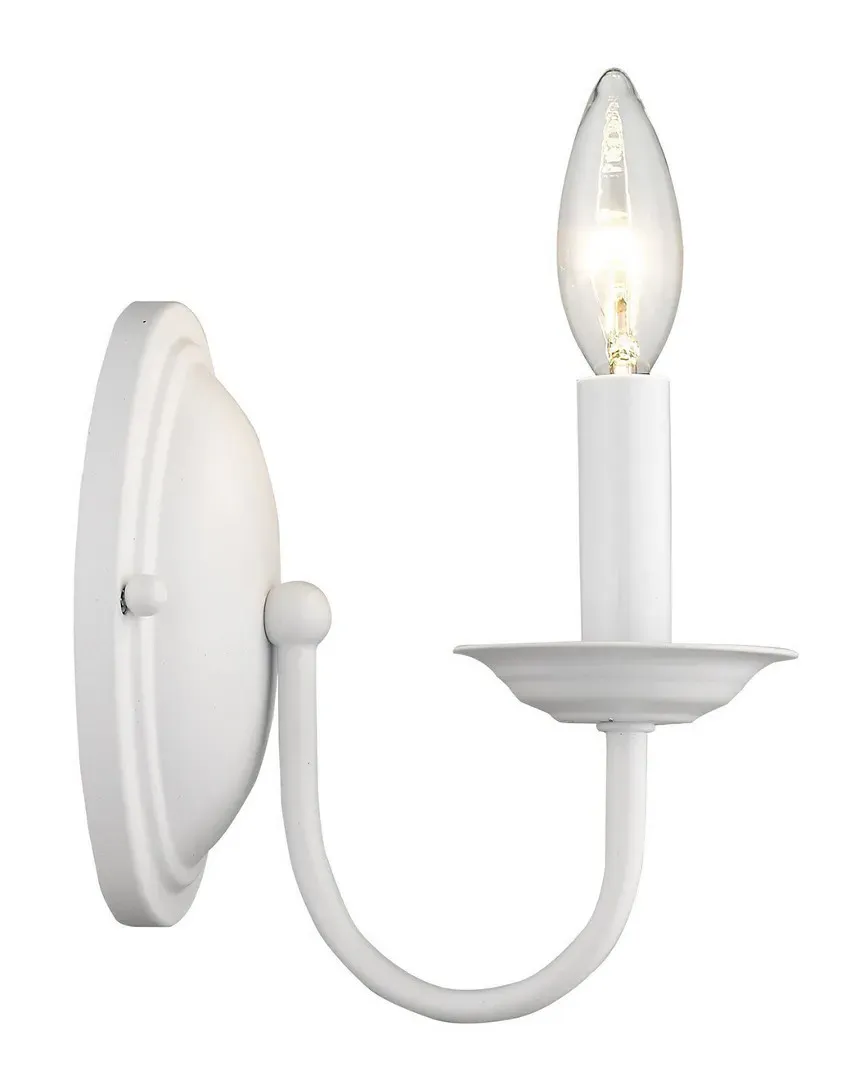 Williamsburgh 1-Light Wall Sconce - White, Steel image