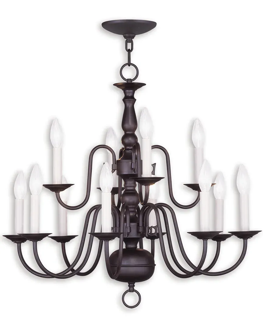Williamsburgh 12-Light Chandelier - Bronze image