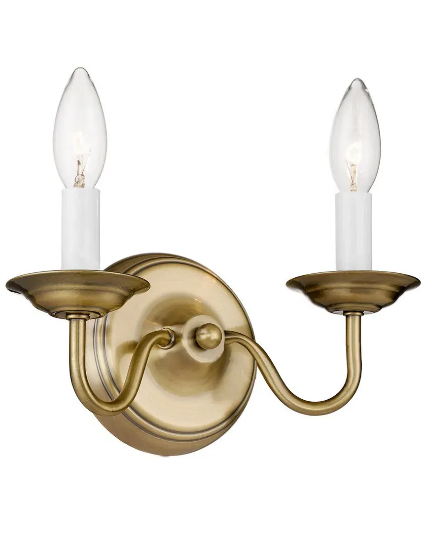 Williamsburgh 2-Light Wall Sconce - Antique Brass, Steel image