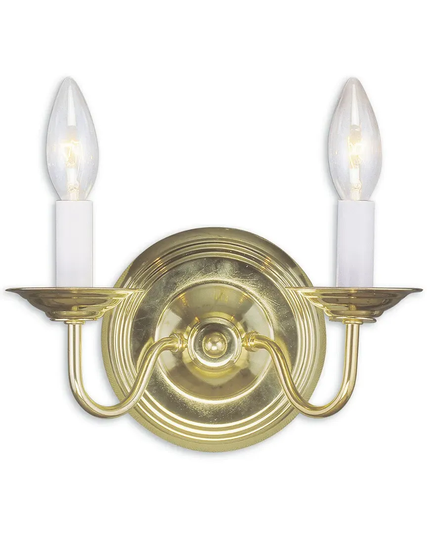 Williamsburgh 2-Light Wall Sconce - Polished Brass, Steel image