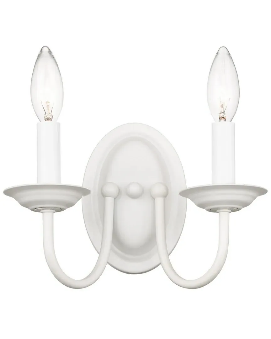 Williamsburgh 2-Light Wall Sconce - White, Steel image