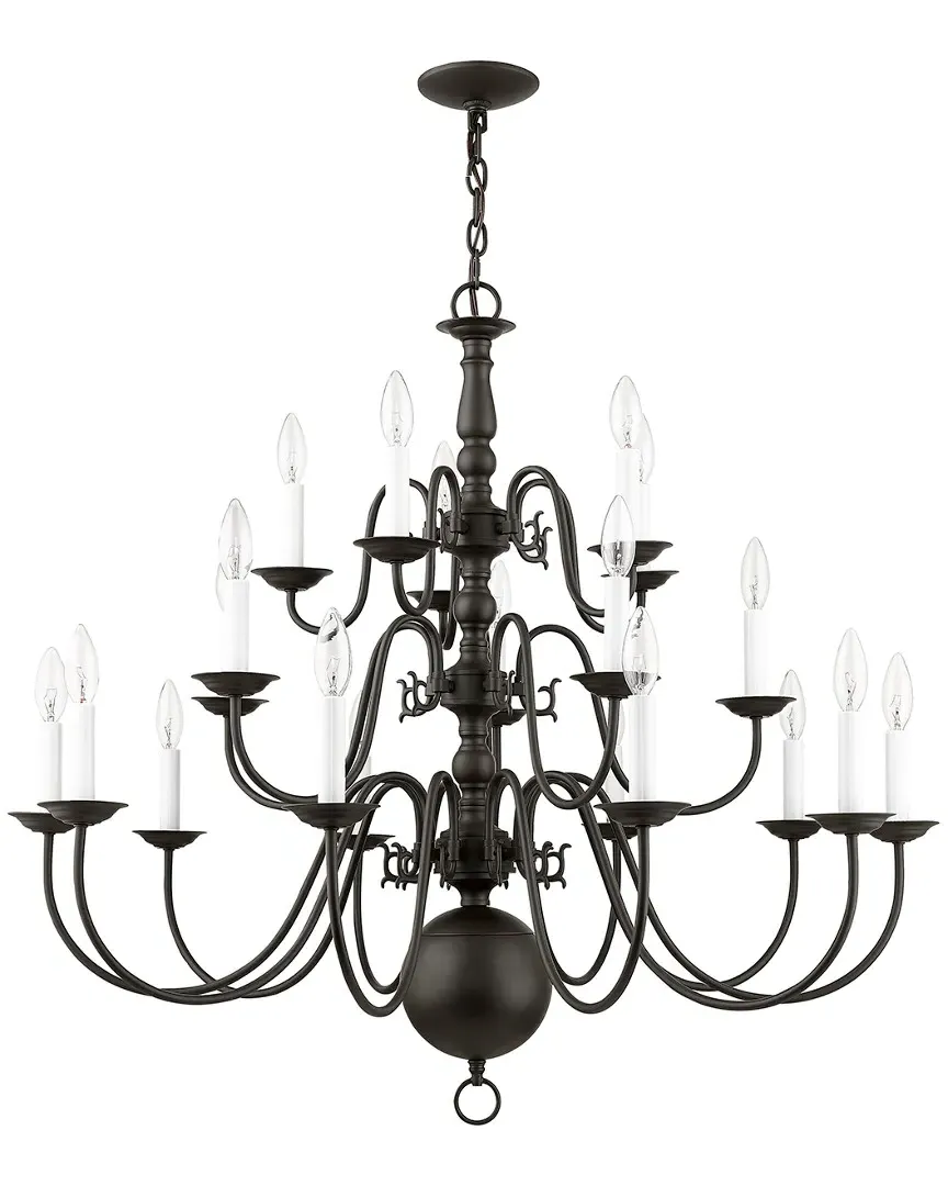 Williamsburgh 20-Light Chandelier - Bronze