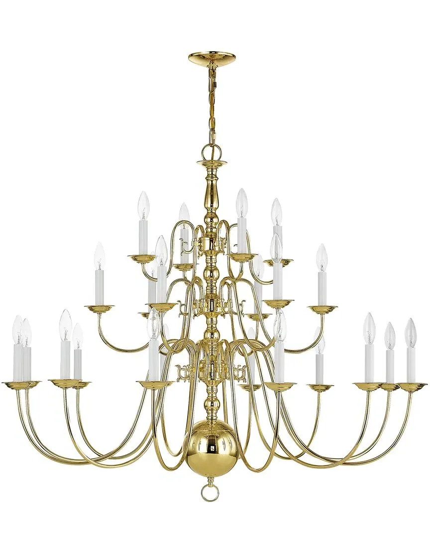 Williamsburgh 22-Light Chandelier - Polished Brass, Steel image