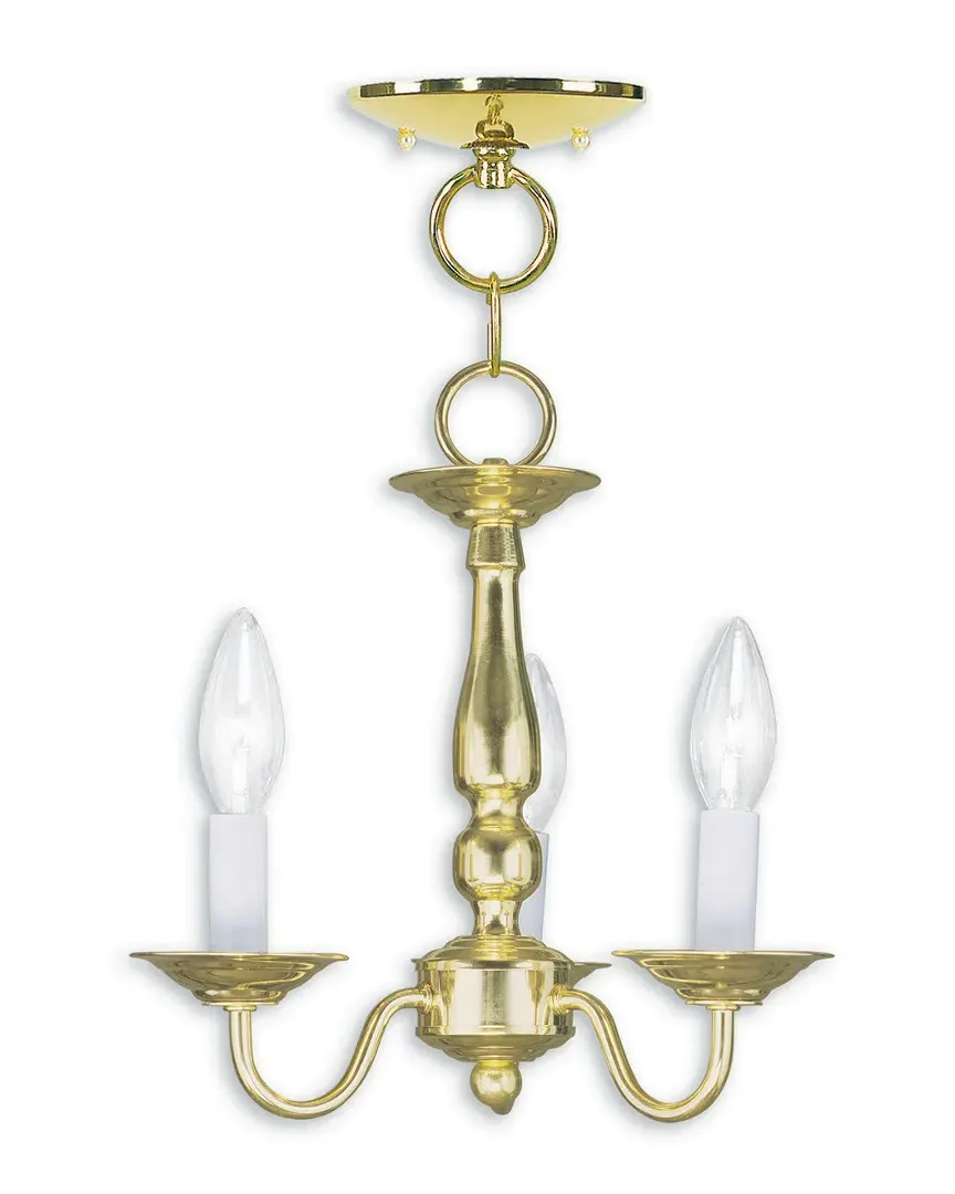 Williamsburgh 3-Light Chain Hang Chandelier - Polished Brass