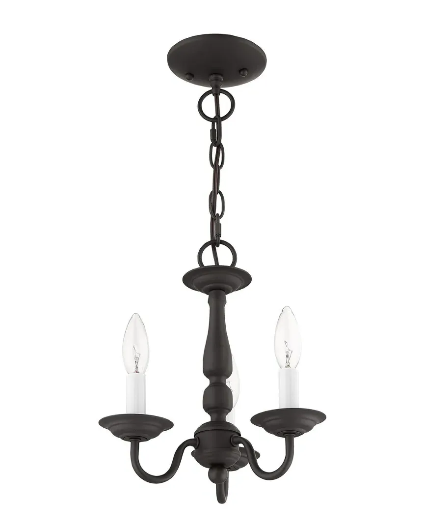 Williamsburgh 3-Light Convertible Mini Chandelier - Bronze image