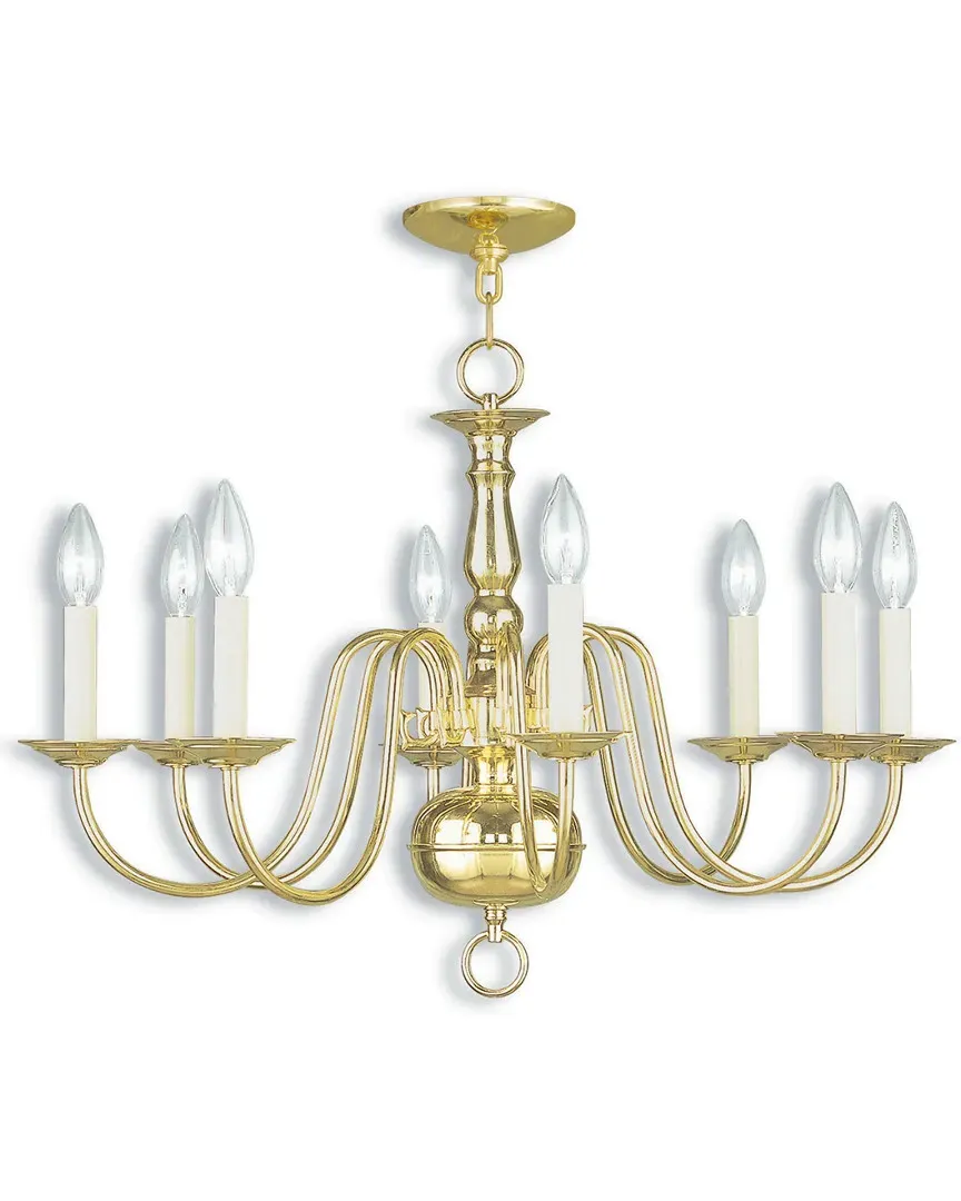 Williamsburgh 8-Light Chandelier - Polished Brass, Steel