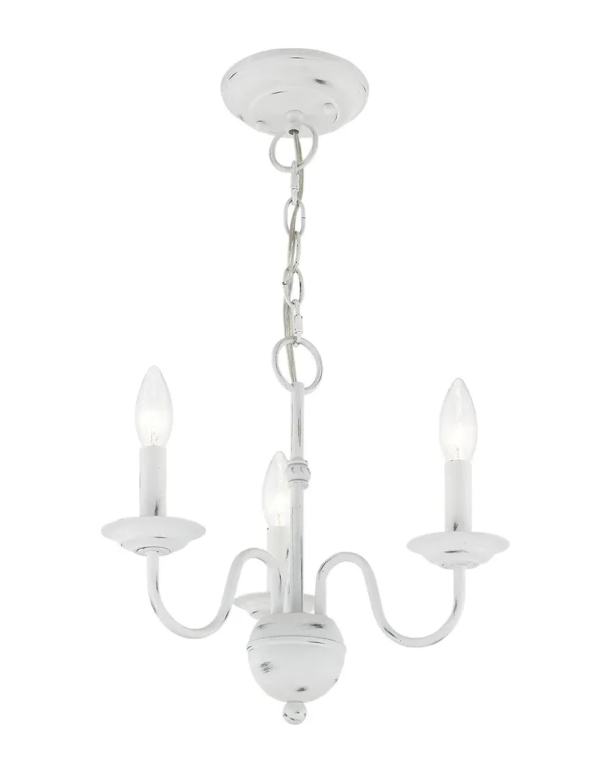 Windsor 3-Light Mini Chandelier - Antique White, Steel image
