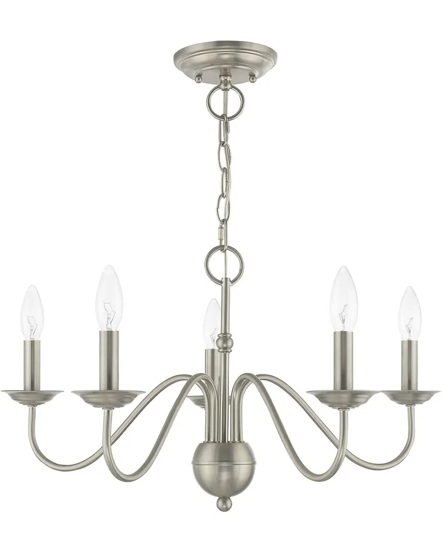 Windsor 5 Light Chandelier - Brushed Nickel, Steel