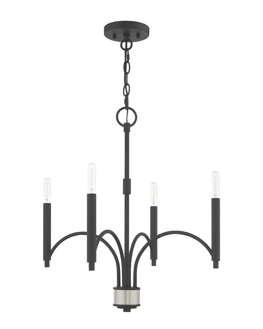 Wisteria 4 Light Mini Chandelier - Scandinavian Gray, Steel image
