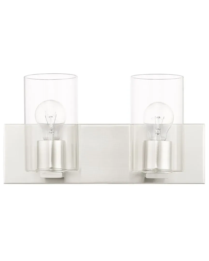 Zurich 2 Light Bath Vanity - Brushed Nickel, Steel image