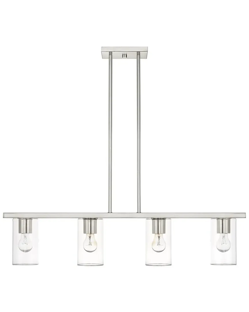 Zurich 4-Light Chandelier - Brushed Nickel, Steel
