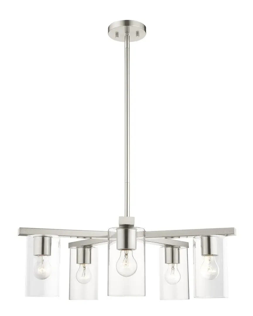 Zurich 5-Light Chandelier - Brushed Nickel, Steel