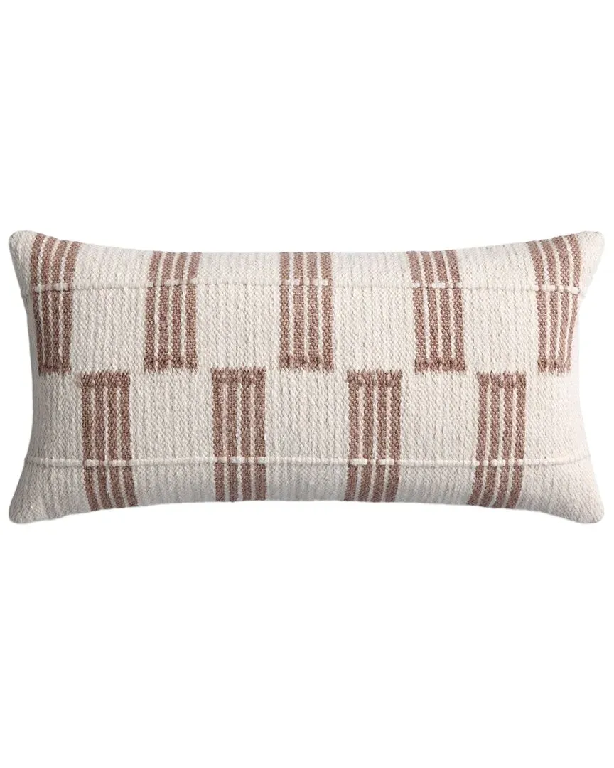 12x27in Pillow Cover with Down Insert - Brown image