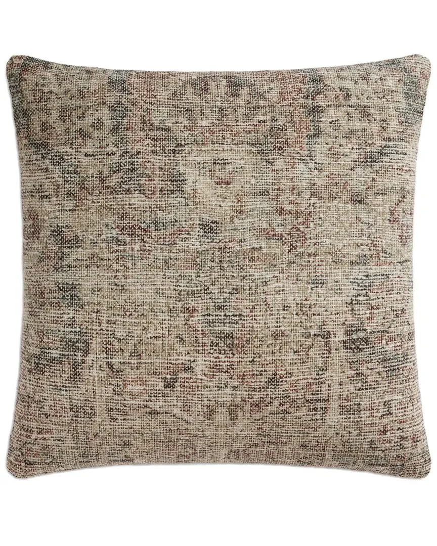 18in x 18in Throw Pillow with Removable Cover - Beige