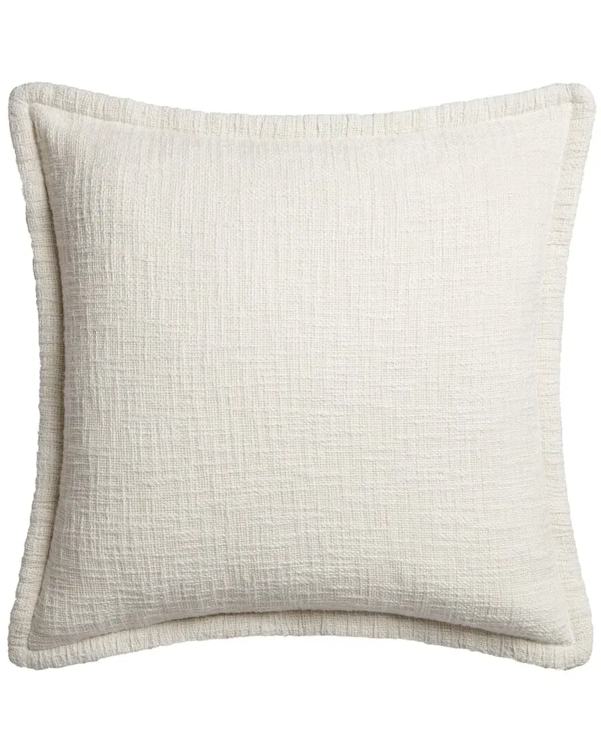 22in Decorative Pillow with Removable Cover - Ivory, Cotton