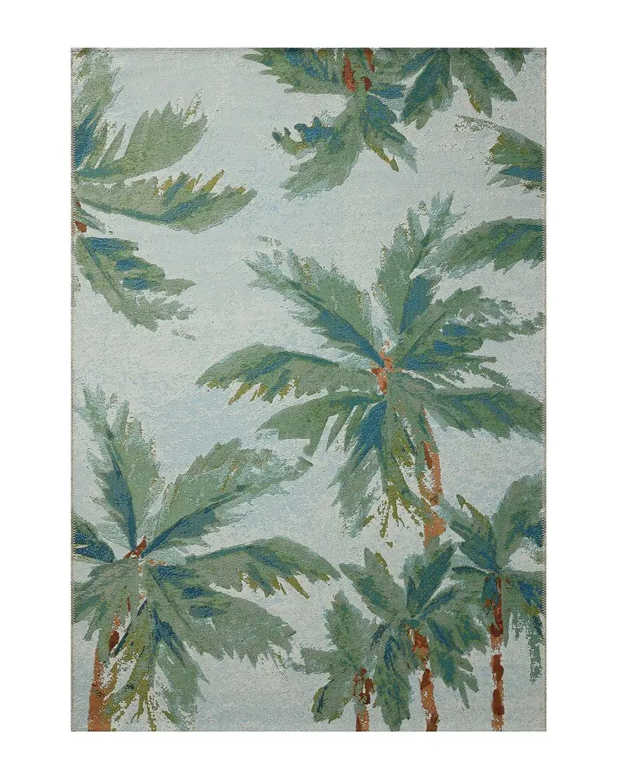 Botanical Indoor/Outdoor Accent Rug - Blue