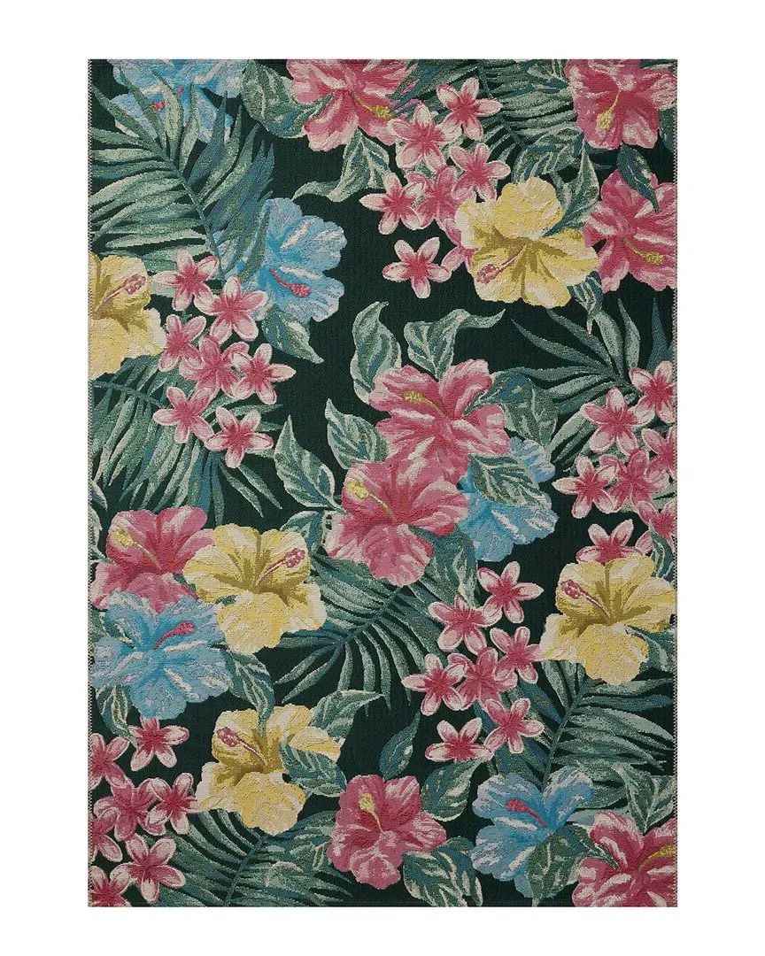 Botanical Indoor/Outdoor Accent Rug - Blue