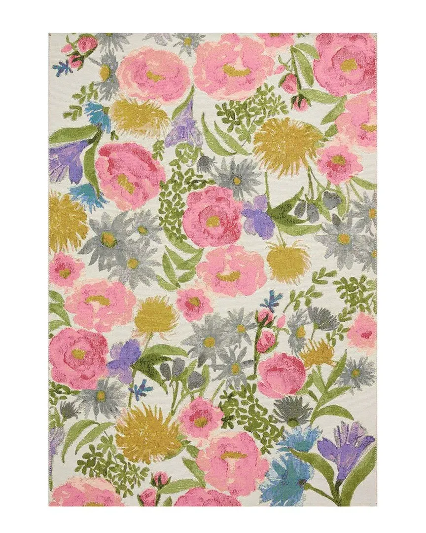 Botanical Indoor/Outdoor Accent Rug - White