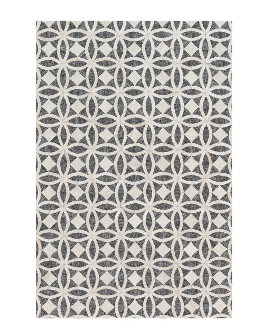 Dorado Hand-Made Rug - Graphite, Animal Hide image
