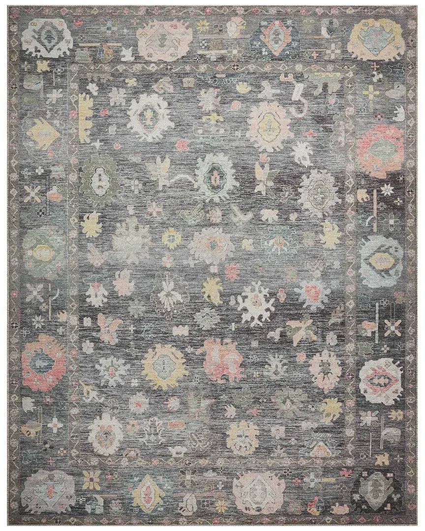 Elysium Traditional Rug - Charcoal, Polyester