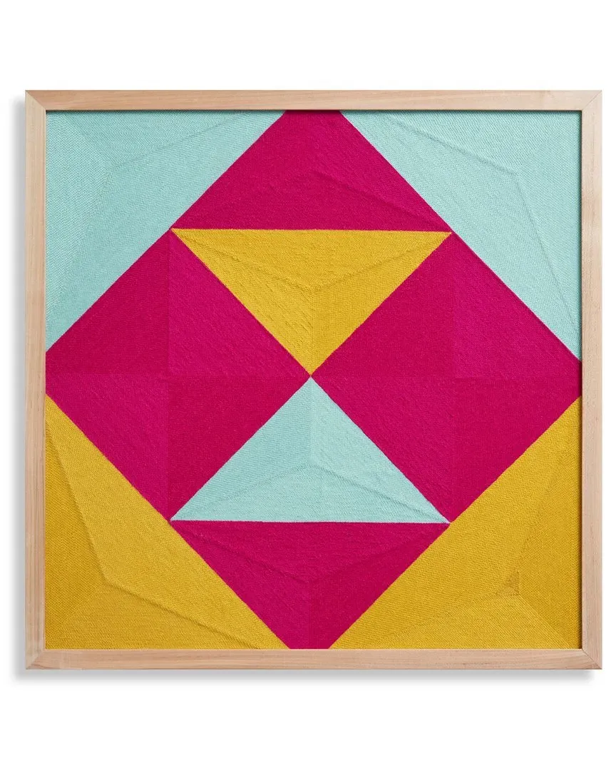 Fair and Square Wall Art - Pink, Faux Wood image