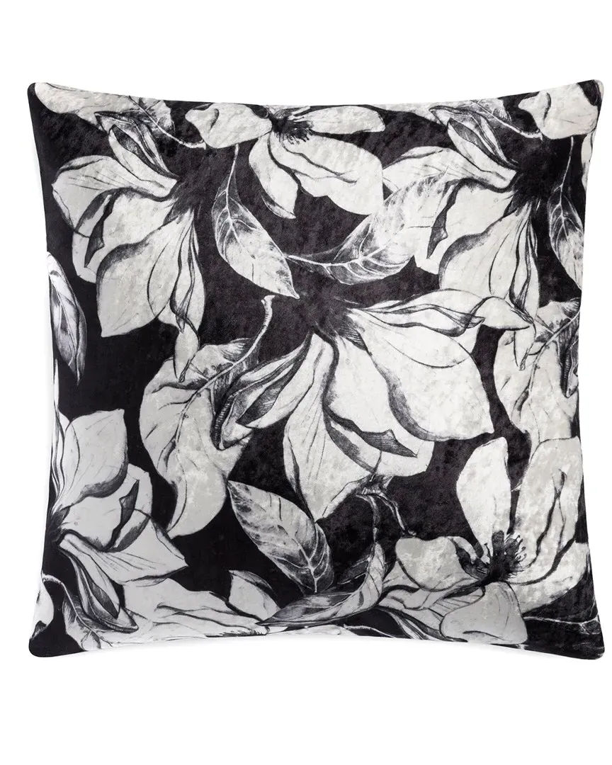 Floral Pillow Cover - Black and White image