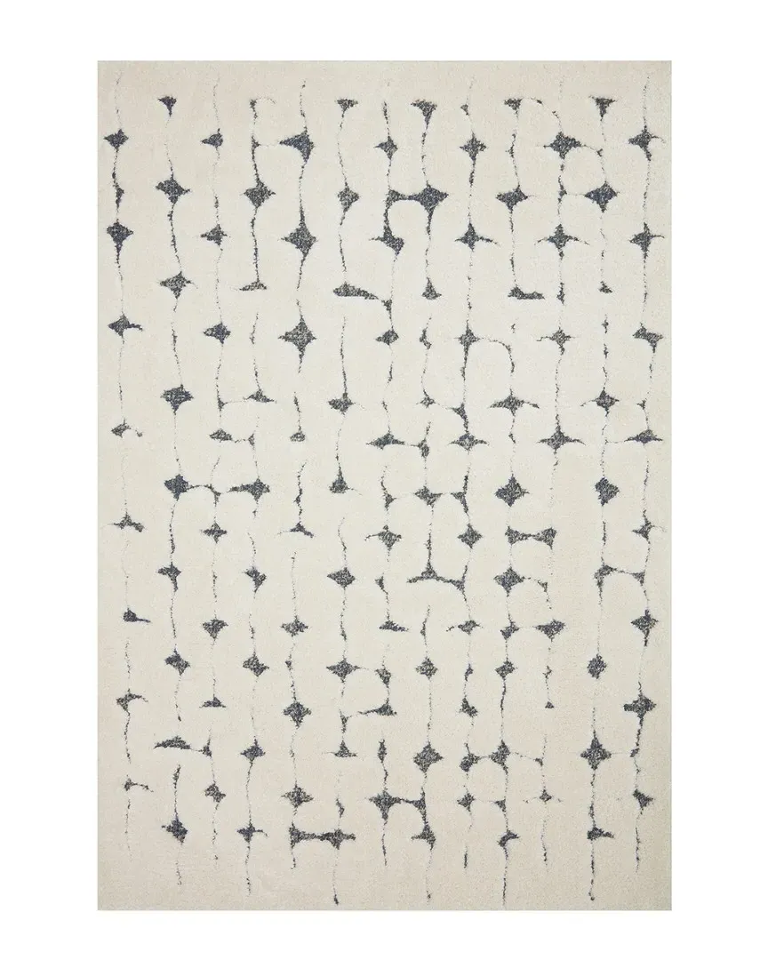 Hagen Geometric Rug - White, Polypropylene image
