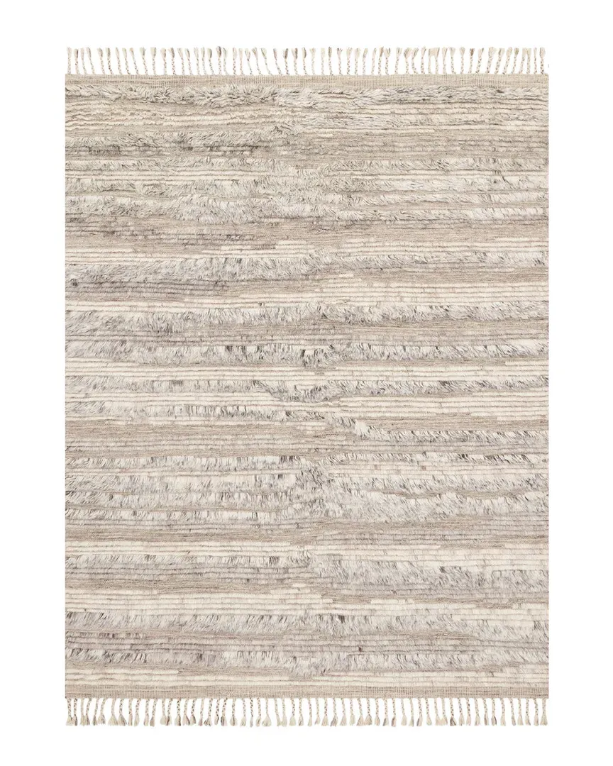 Khalid Hand Knotted Rug - Natural, Wool