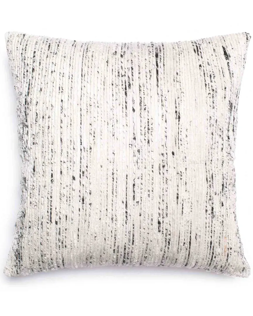 Poly Set Hand-Made Pillow - Silver Multi, Cotton Silk
