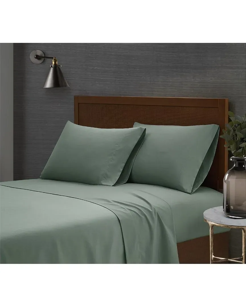 Garment Wash Sheet Set - Green, Microfiber image