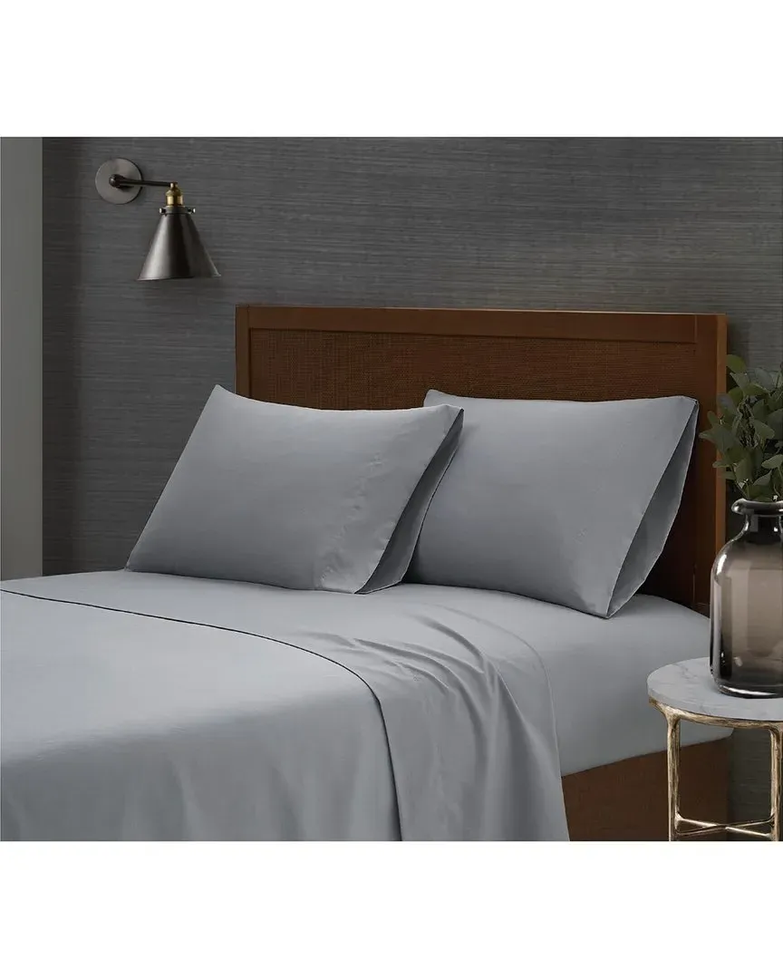 Garment Wash Sheet Set - Grey, Microfiber