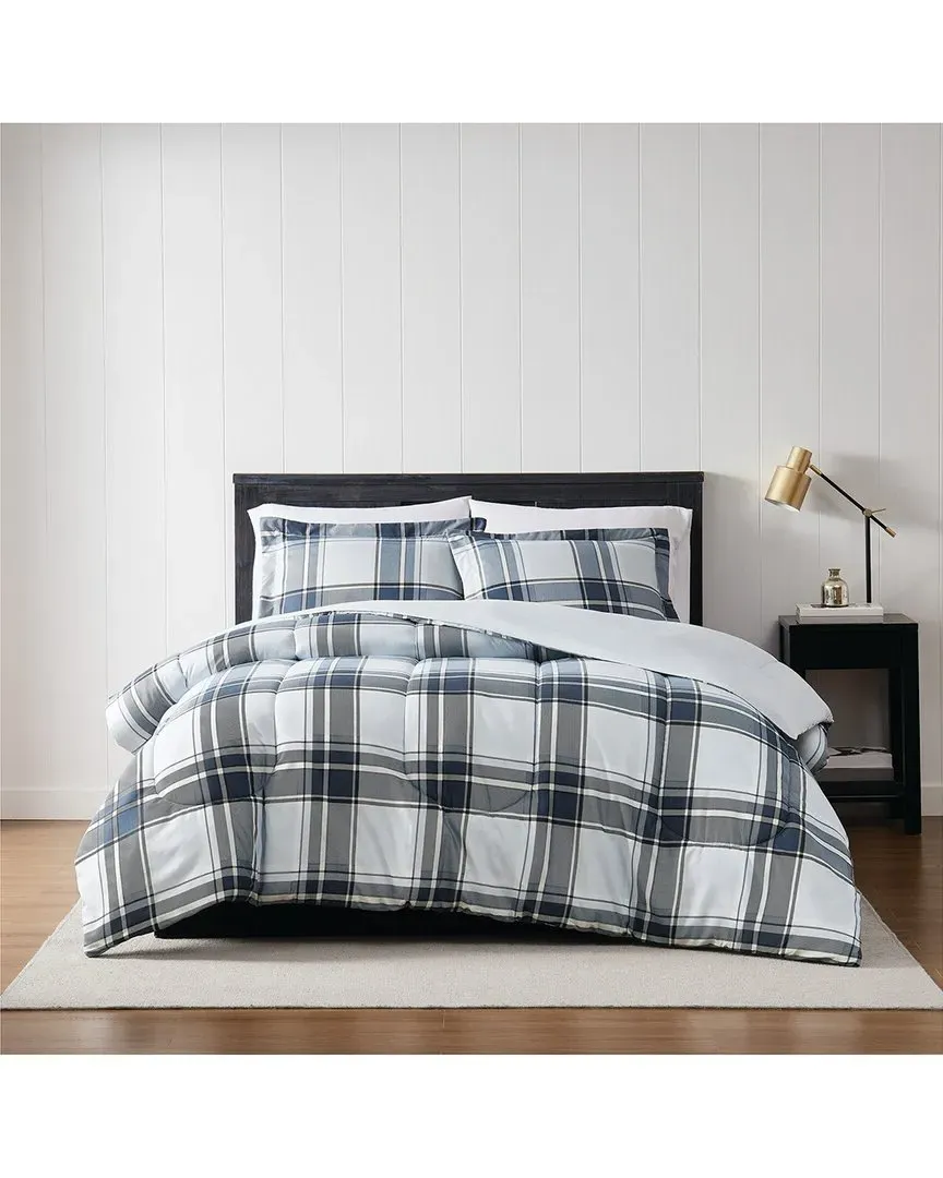 Nottingham Plaid 3-Piece Comforter Set - Multicolor, Microfiber