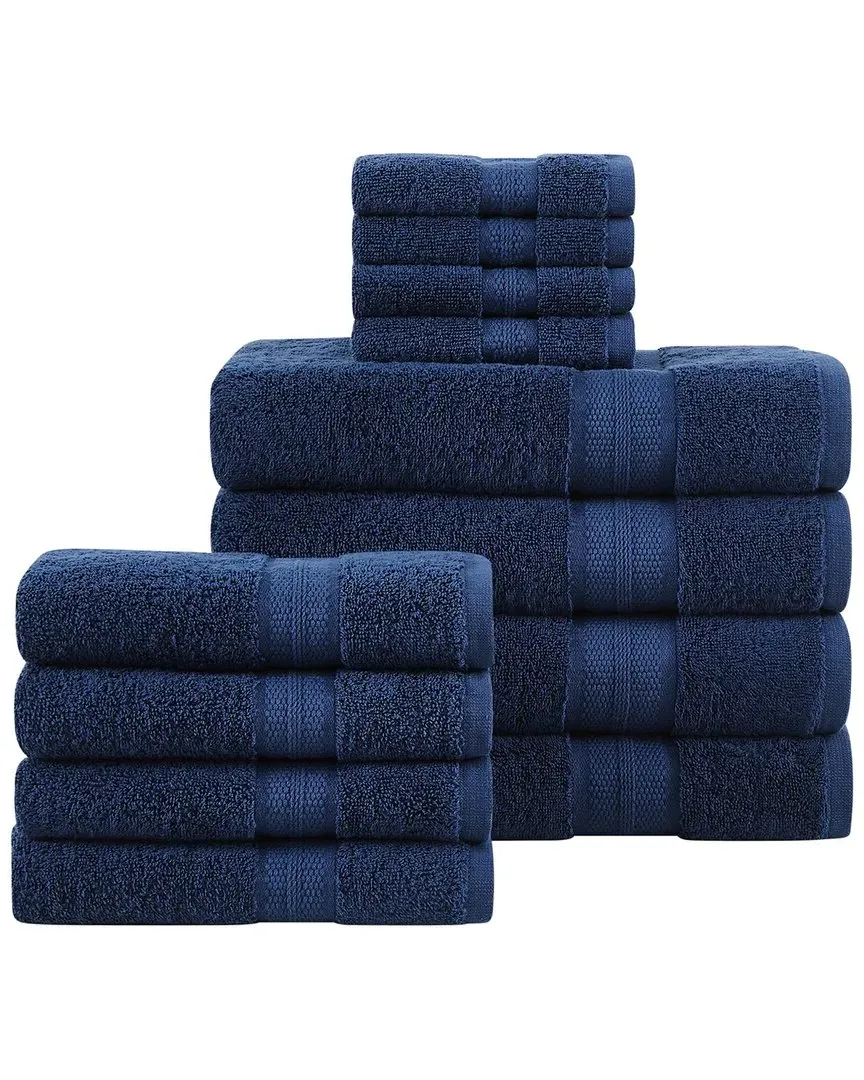 Signature Solid 12pc Towel Set - Navy, Cotton