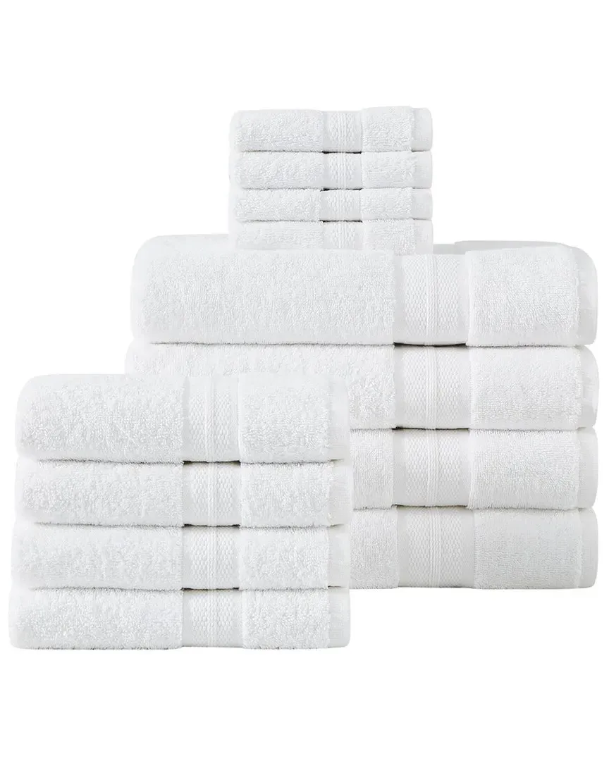 Signature Solid 12pc Towel Set - White, Cotton