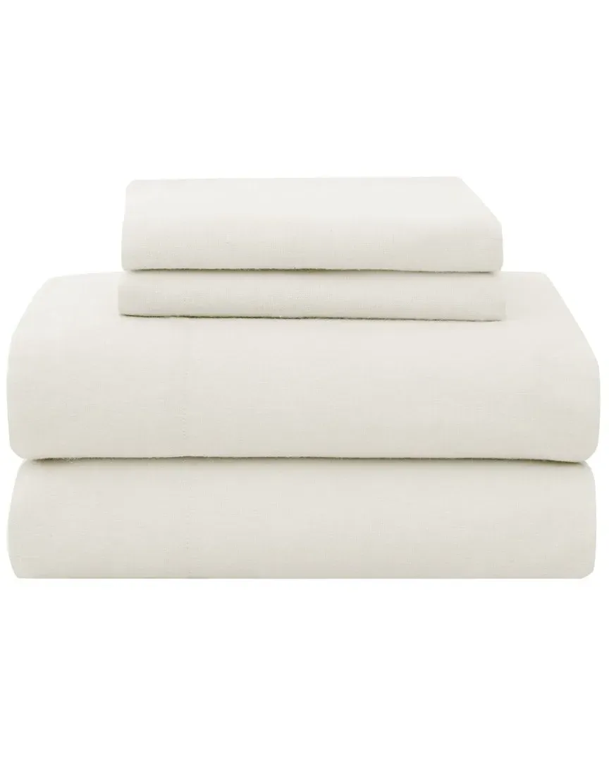 Solid Flannel Sheet Set - Ivory, Cotton image